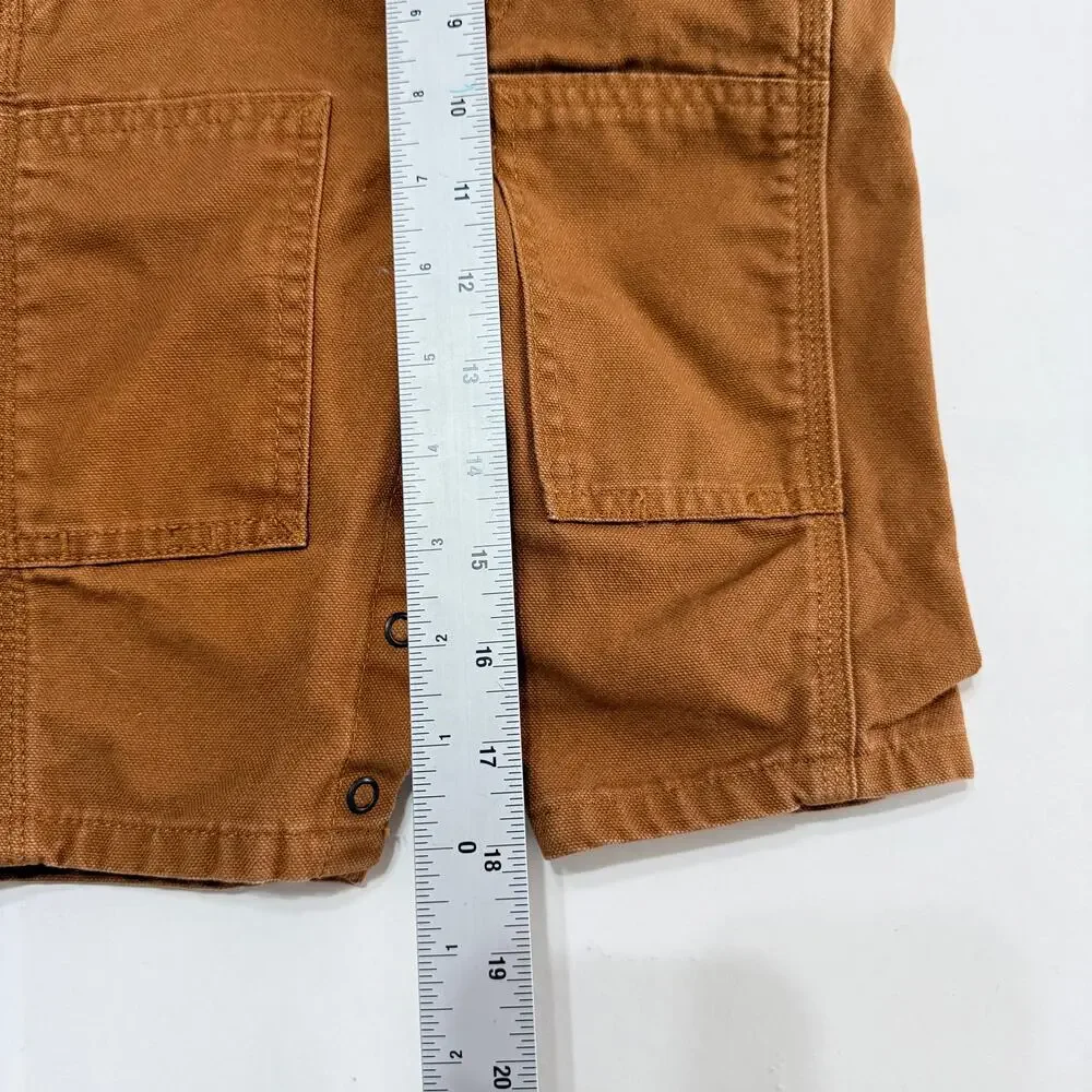 Carhartt Infant Canvas Bib Overalls 6-9 months Adjustable Straps Brown *flaw